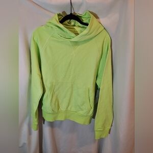 Athleta Moonrise Bright Green Open Back Cotton Hoodie - NWT